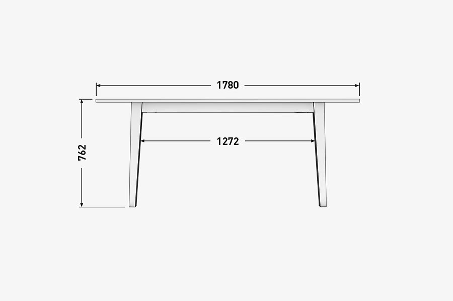 Solenn Design Tisch Knorke 02 Technische Zeichnung Seite